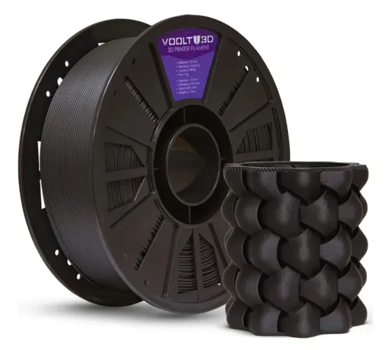 Filamento PLA Velvet Preto 1,75 mm - Voolt3D