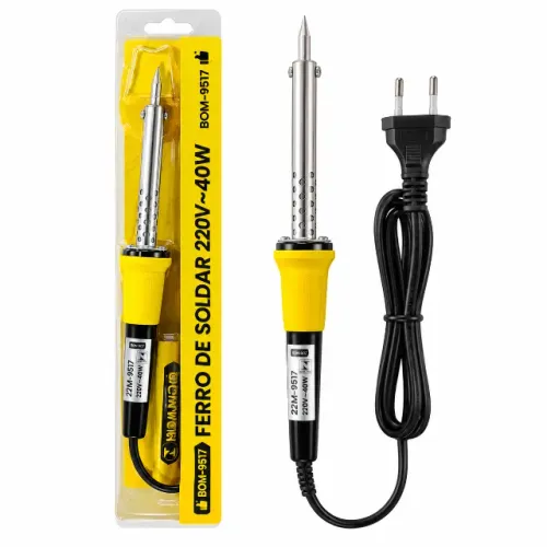 Ferro de Solda BOM-9517 220V 40W com Suporte e Fio para Reparos Eletrônicos pode retirar n
