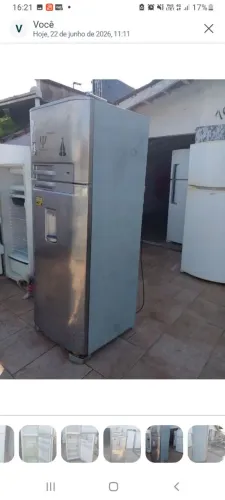 Geladeira Electrolux gelo seco inox 