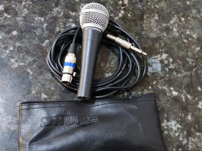 microfone shure sm58 + cabo