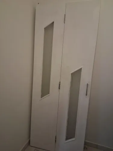 Porta Camarão de Madeira Maciça Branca c/ Vidro Jateado