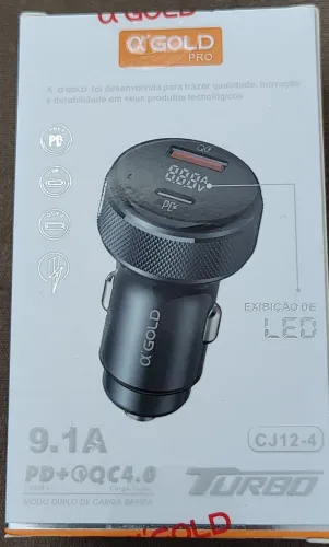 Carregador veicular 60w turbo
