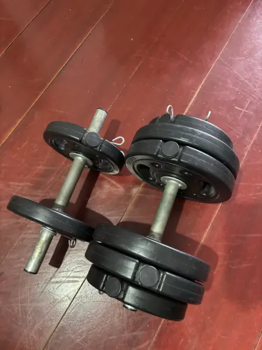 Kit 20kg de anilha + barra de 40cm