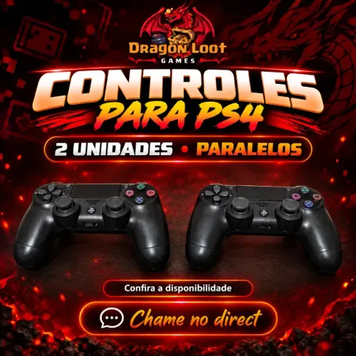 Dois controles paralelos para PS4