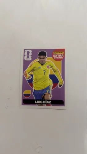 figurinha extra sticker Luis Díaz copa 2026 rara