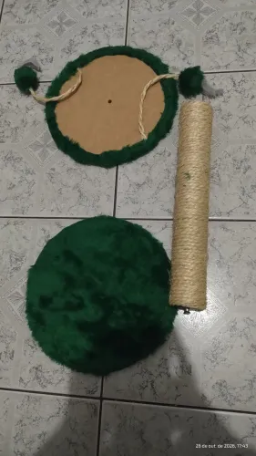 Arranhador para gatos poste brinquedo bolinha interativa 