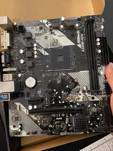 Placa-mãe ASRock A320M-HDV R4.0 AM4 - Caixa Original