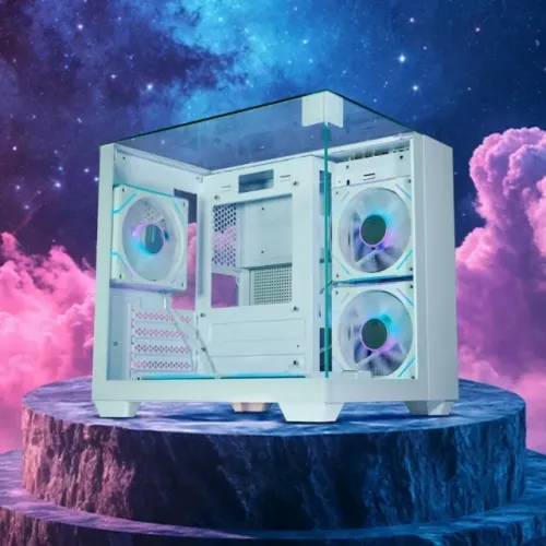 Gabinete Aquário Micro Atx Visão Infinita White Ii - Kmex *ENTREGA GRÁTIS*