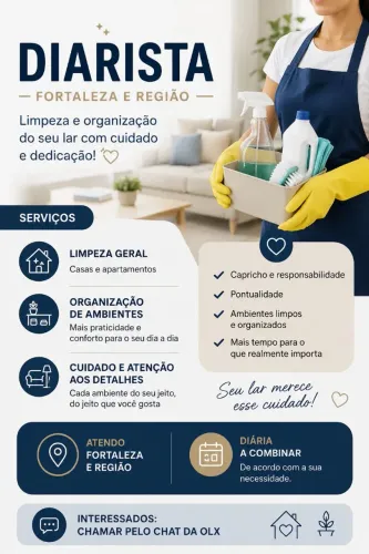 DIARISTA EM FORTALEZA E REGIÃO