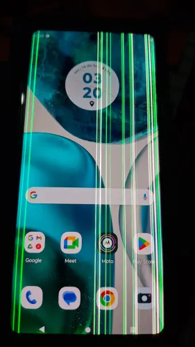 Motorola G52 linhas verdes na tela