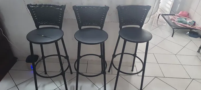 Conjunto banquetas de ferro