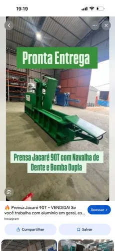 Uma prensa jacaré zera nunca usada