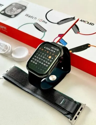 Smartwatch 10 Pro Aurafit  A prova d'água 2 Pulseiras