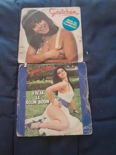 Lote 2 Compactos Vinil Gretchen - Freak Le Boom Boom (1979) + Melô do Piripipi (1982)