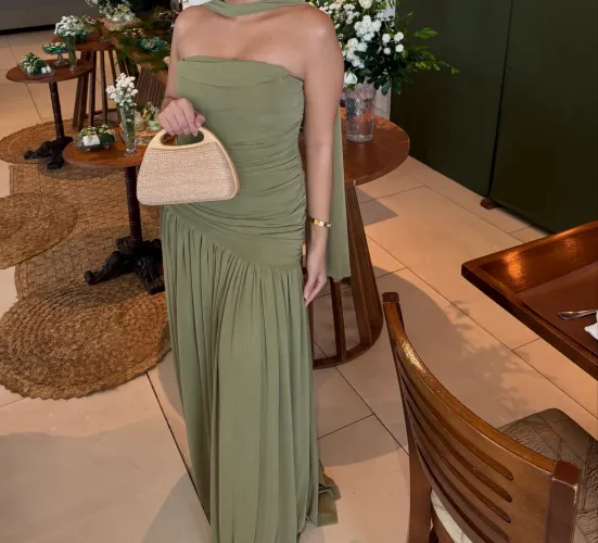 Vestido de festa verde