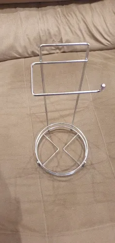 Suporte para rolo de papel higiênico/lixeira