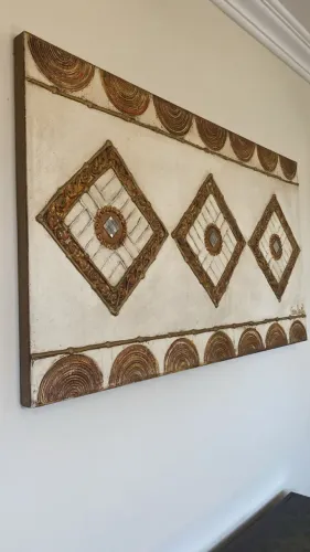 Quadro texturizado artista Vera Leão