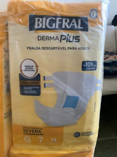 Fralda BIGFRAL Derma Plus 7 Fraldas pacote com 8 