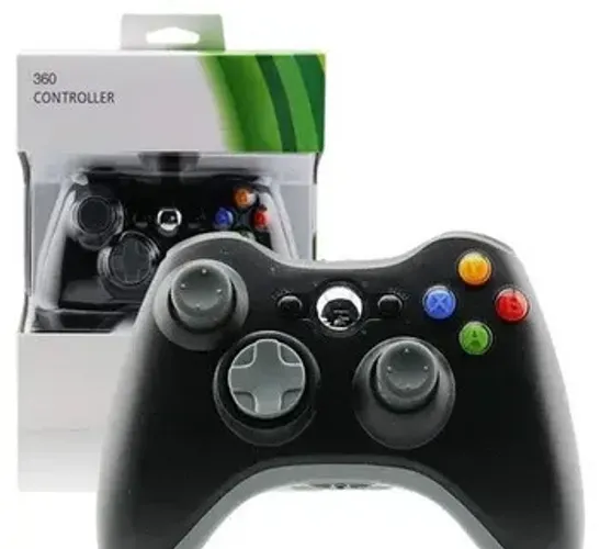 Controle Kapbom Compatível com X-360, PS-3 e PC Sem Fio Ergonômico Preto