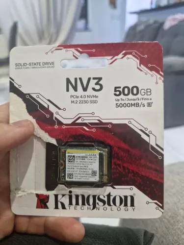 SSD Kingston NV3 500GB NVMe PCIe 4.0 M.2 2230 - Sem Uso