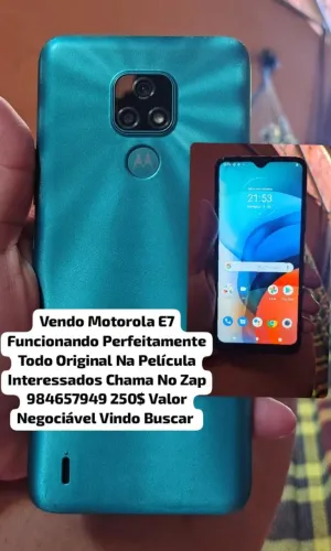 Vendo Motorola E7 Funcionando Perfeitamente Todo Original 