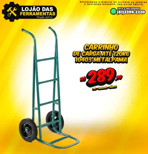 Carrinho de Carga Até 120Kg 10403 Metalpama