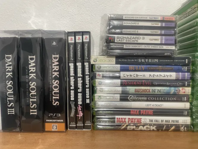 Lote de games colecionáveis