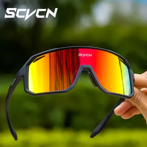 Óculos SCVCN Ciclismo Profissional UV400 Leve para Corrida, Bike e Beach Tennis