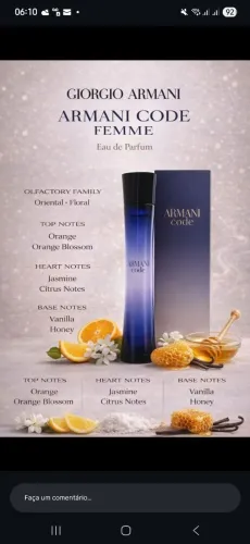 PERFUME ARMANI CODE 