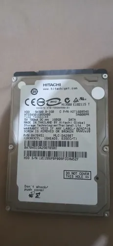 Hd de notebook de 160 gb com case de hd externo