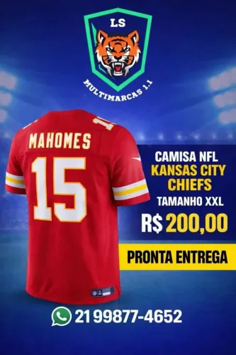 Camisa NFL Kansas City Chiefs 15 Mahomes