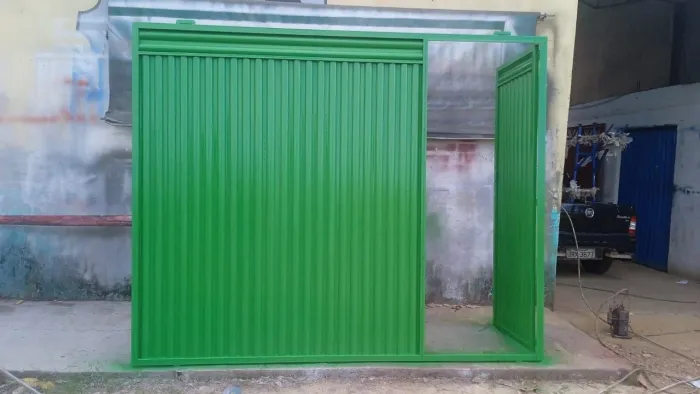 Portão galvanizado garagem