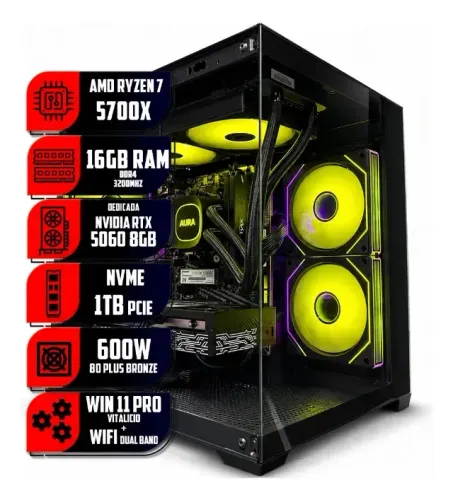PC Gamer LUX de alto desempenho para quem busca potência, velocidade e visual premium.  Eq