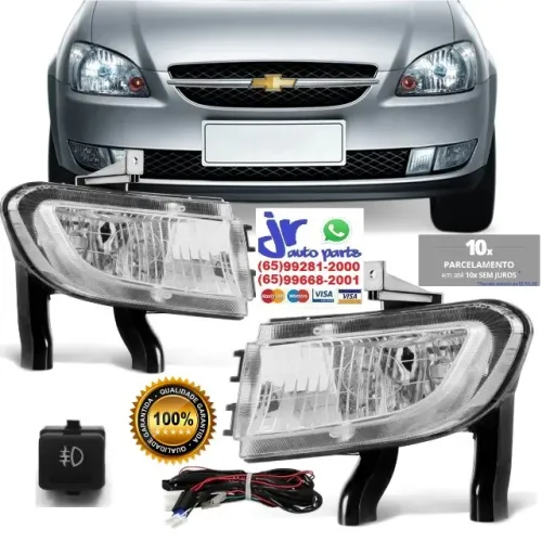 Kit Farol de Milha Classic 10 11 12 13 14 15 16 Auxiliar Neblina