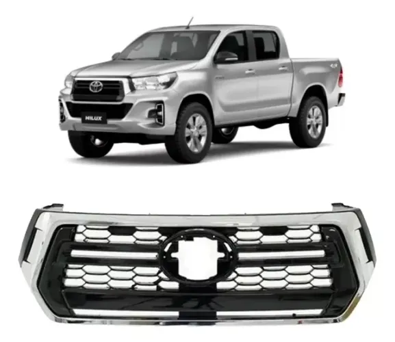 Grade Radiador Hilux 2019 2020  Moldura Cromada