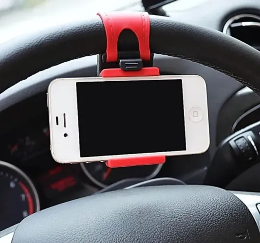 Suporte Universal Veicular P/ Celular Fixação Volante Carro
