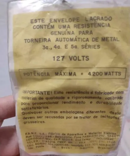 Resistência eletrica para torneira elétrica Fame
