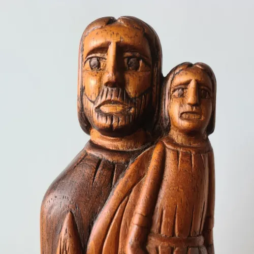 Escultura Santo em madeira