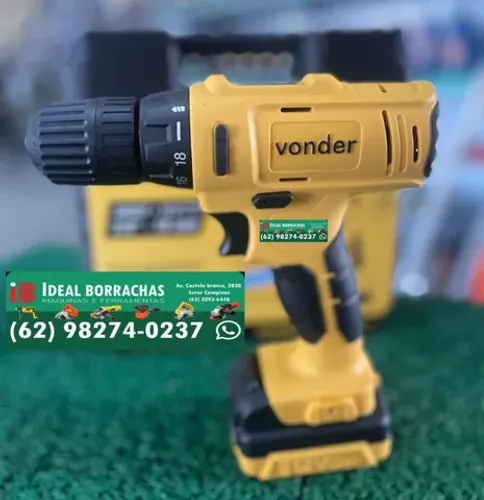 Parafusadeira 12V Vonder c/ maleta e acessorios