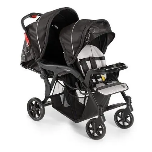 Carrinho de Bebê Duplo Galzerano - Passeio Confortável para Gêmeos