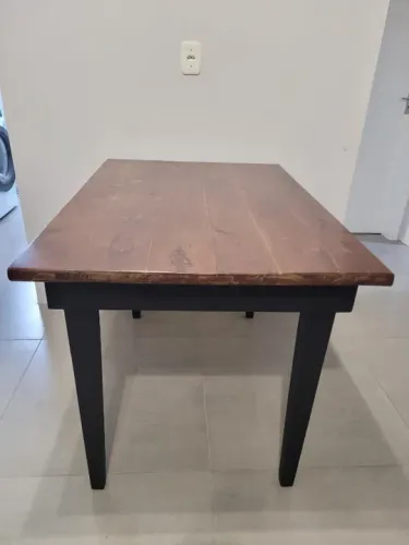 Mesa Preta Madeira Maciça Pinus