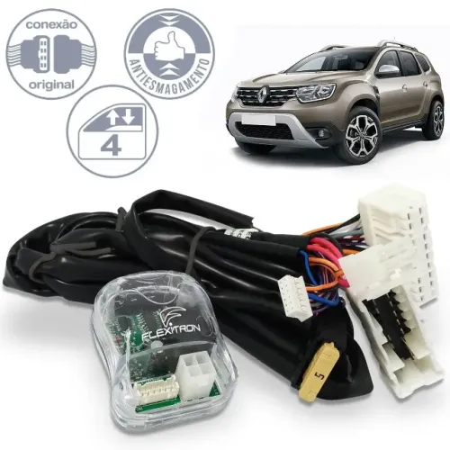 Sistema de Automação de Vidro Elétrico para Duster e Oroch 16 em diante - Safe RN-DU 4.0