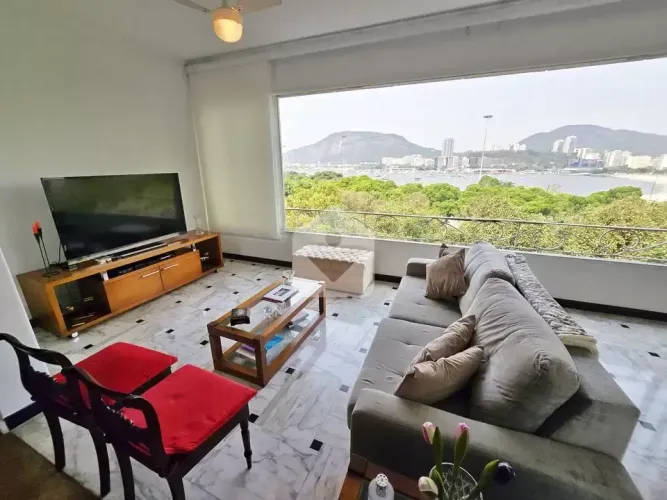 Excelente apartamento com vista mar para venda com 4 quartos, 251m² e vaga - Botafogo - Ri