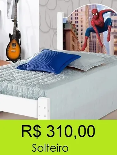 Cama infantil tamanho solteiro 