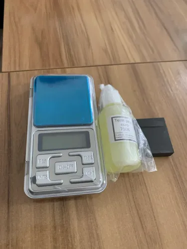 Kit teste de ouro 18k - balança, ácido e pedra