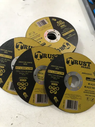 10 discos de corte inox abrasivo TRUST