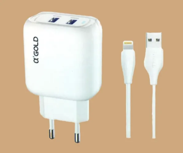 Carregador Para Celular Lightning 2 Portas USB 