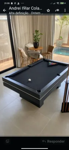 Mesa de Bilhar Sinuca Moderna e Elegante