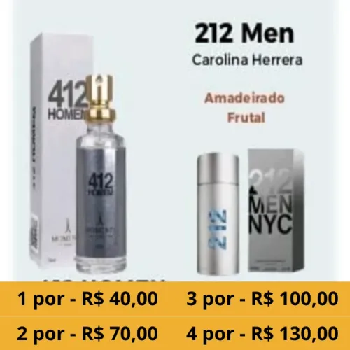 Perfume Masculino Moments Paris 412 Homem - 15 ml