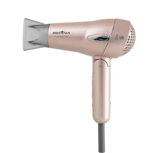 Kit secador e prancha Rose Gold Britânia  1200W BIVOLT